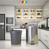 سلة المهملات الداخلية المصنوعة من الفولاذ المقاوم للصدأ