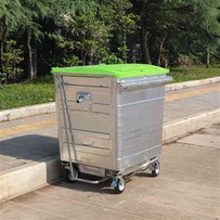 سلة المهملات المعدنية الثقيلة